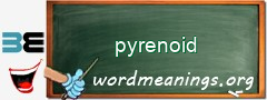 WordMeaning blackboard for pyrenoid
